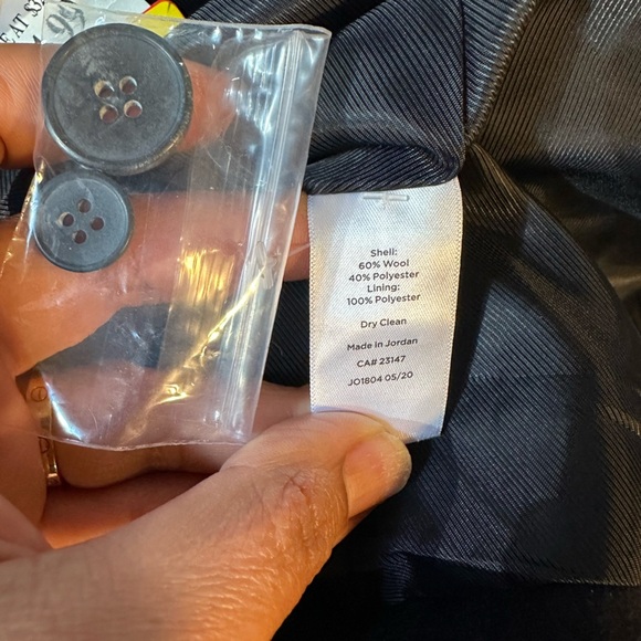 Talbots Womens Navy Blue Wool‎ Blend Two Button Blazer Size 22W NWT - Picture 7 of 15